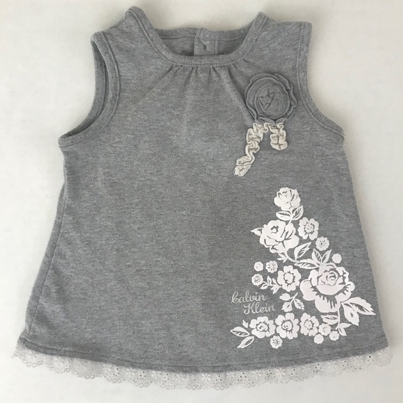 Girl’s Calvin Klein Flower Tunic Size 18 Months - Picture 1 of 4
